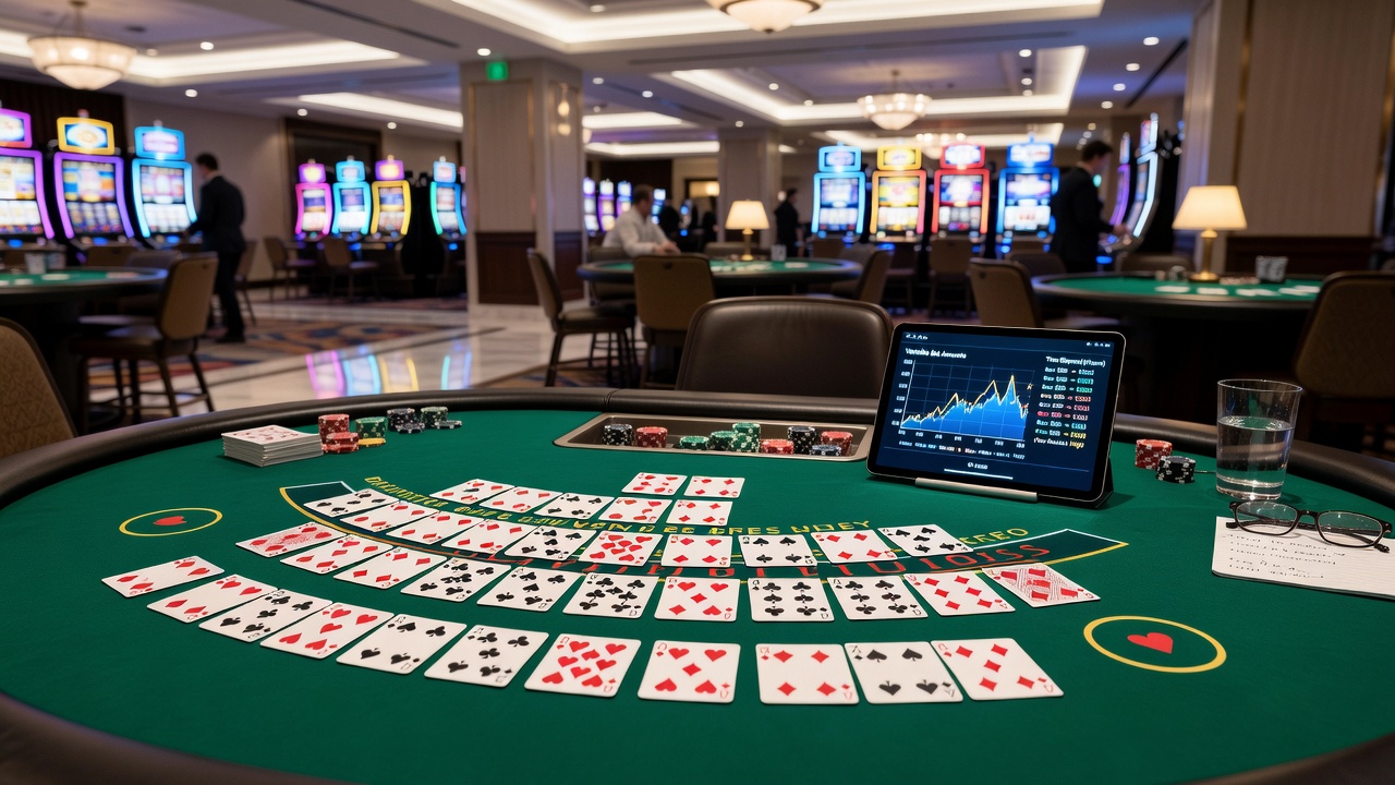 Illustration der Abstimmung von Erinnerungsprozessen und Wetteinsätzen während einer ausgedehnten Blackjack-Sitzung