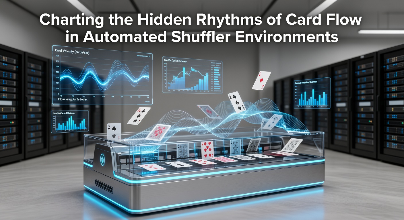 Automatisierte Shuffler in einem Casino mit Kartenfluss-Mustern