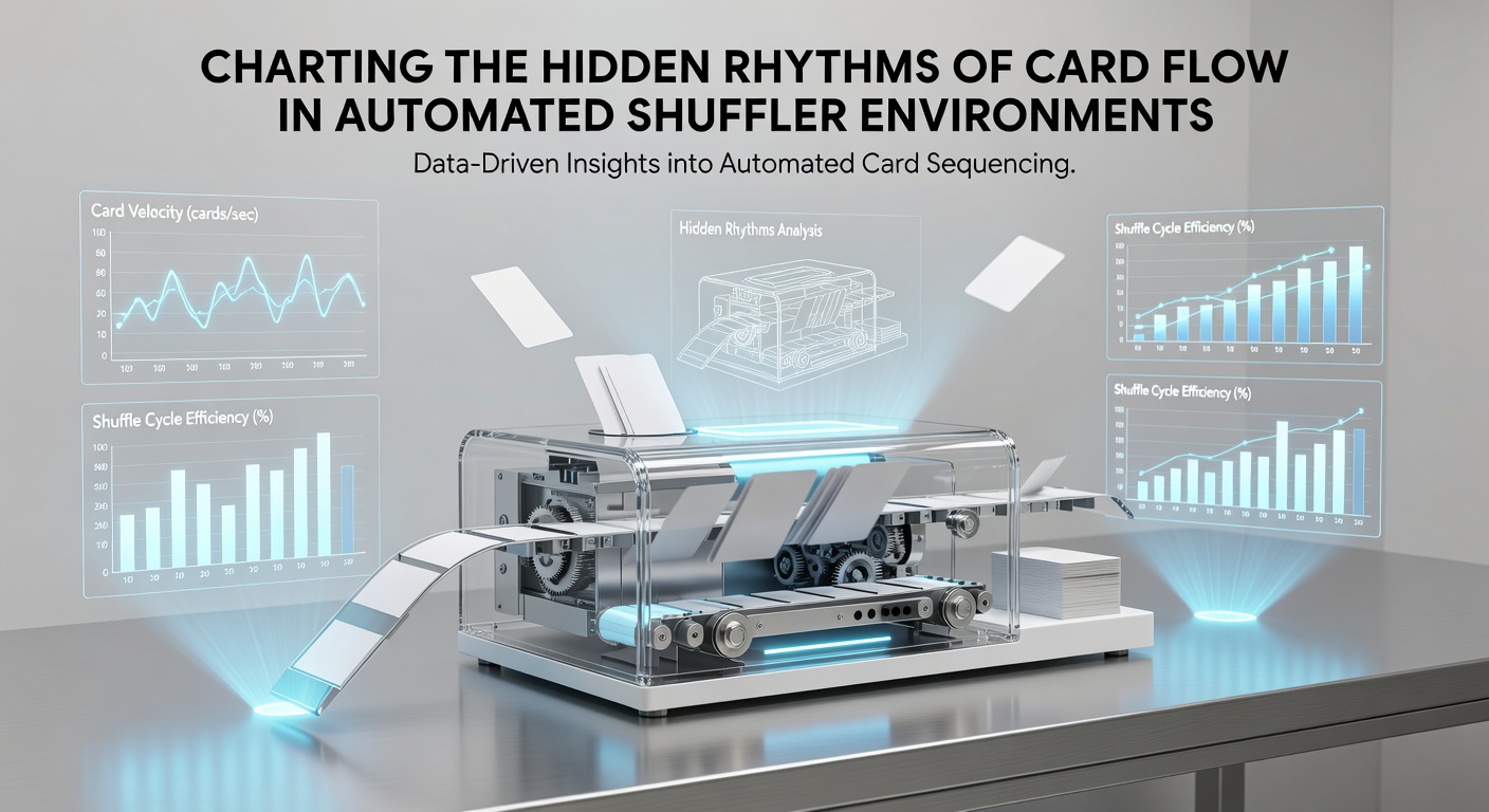 Detaillierte Ansicht eines automatisierten Shufflers mit Kartenrhythmen