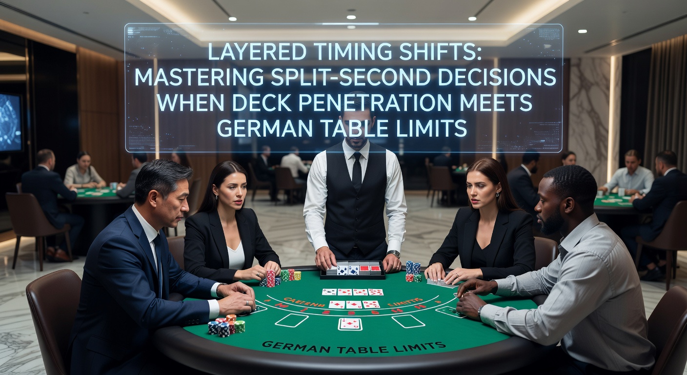 Darstellung von Timing-Strategien im Blackjack mit Fokus auf Deck-Penetration und Tischlimits